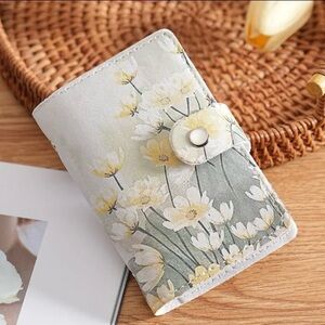 Floral Credit Card Holder Wallet Multi-Slot Organizer